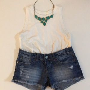 LIKE NEW * Indigo Rein Jean Shorts, Frayed, Size 1